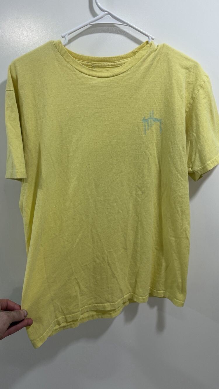 Guy Harvey Men's Yellow Short Sleeve T-Shirt Size M Light Fade